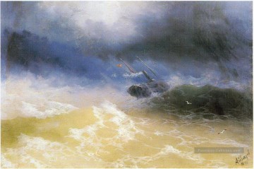 ouragan sur une mer 1899 Romantique Ivan Aivazovsky russe Peinture à l'huile